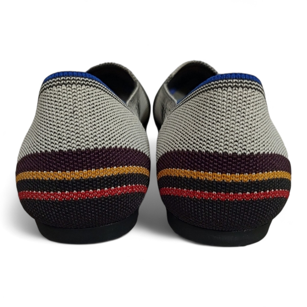 NEW Rothy's The Point Inverse Stripe Gray & Multicolor Flats Women's Size 10.5 - Picture 8 of 11